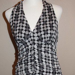 Express Black and White Polka Dot Blouse Womans 6